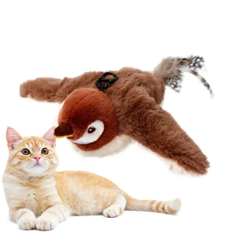 Peludita Interaktiver Vogel mit Geräuschen für Katzen